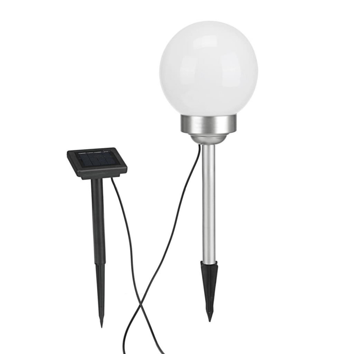 HI HI Lampe boule solaire rotative a LED de jardin 15 cm