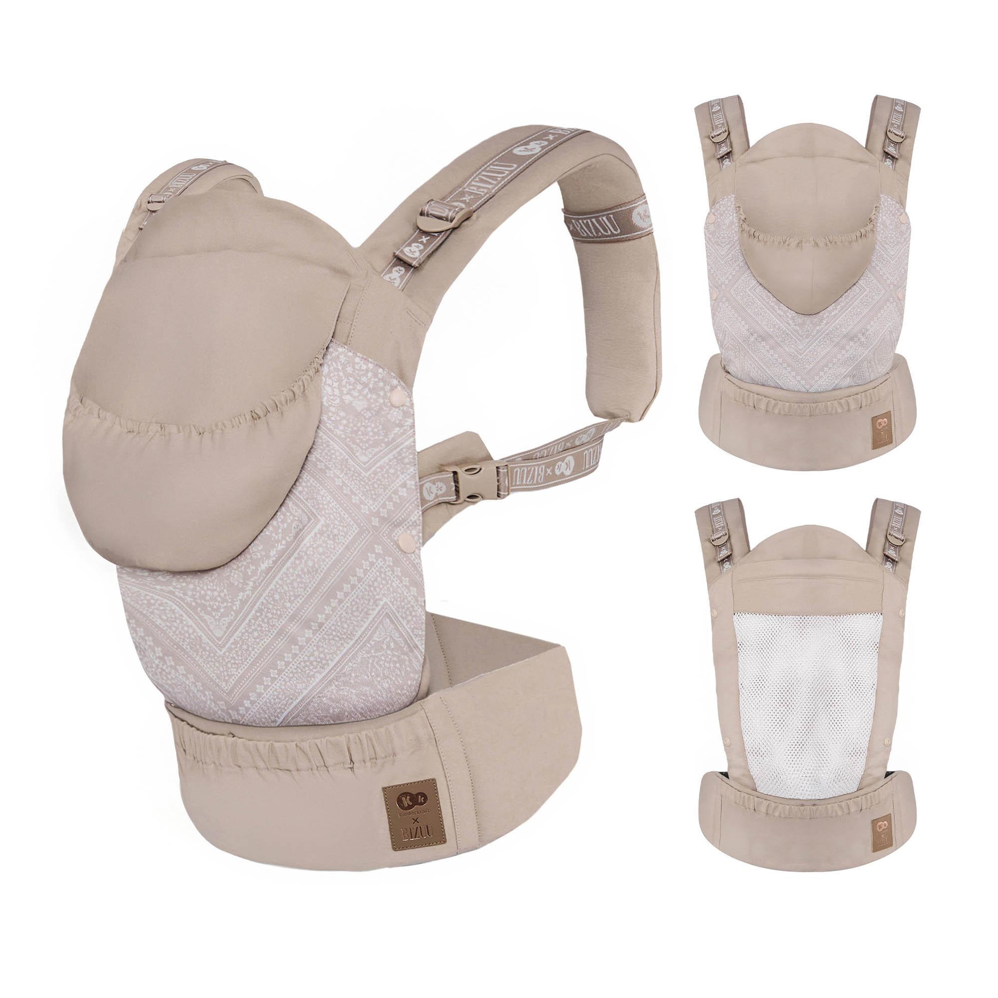 Voir la diapositive 4 : KINDERKRAFT Porte-bébé ergonomique réglable respirant