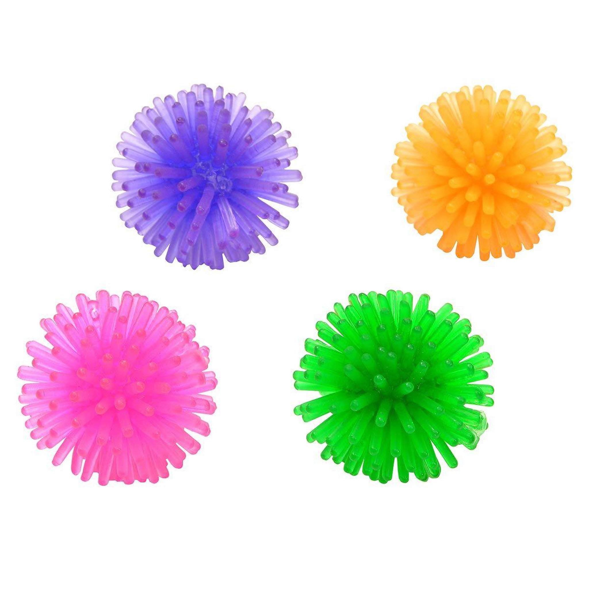 Voir la diapositive 1 : LOVE STORY Lot de 4 jouets pour chien  oursin  3cm multicolore