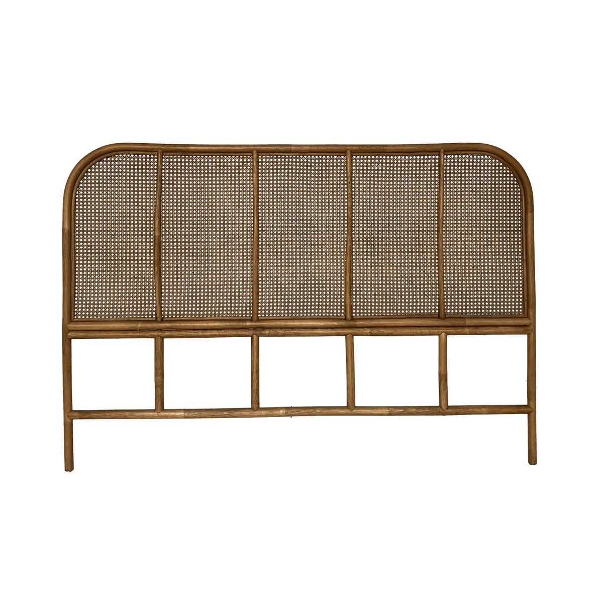 SWEEEK Tête de lit en rotin foncé et cannage, Sumatra