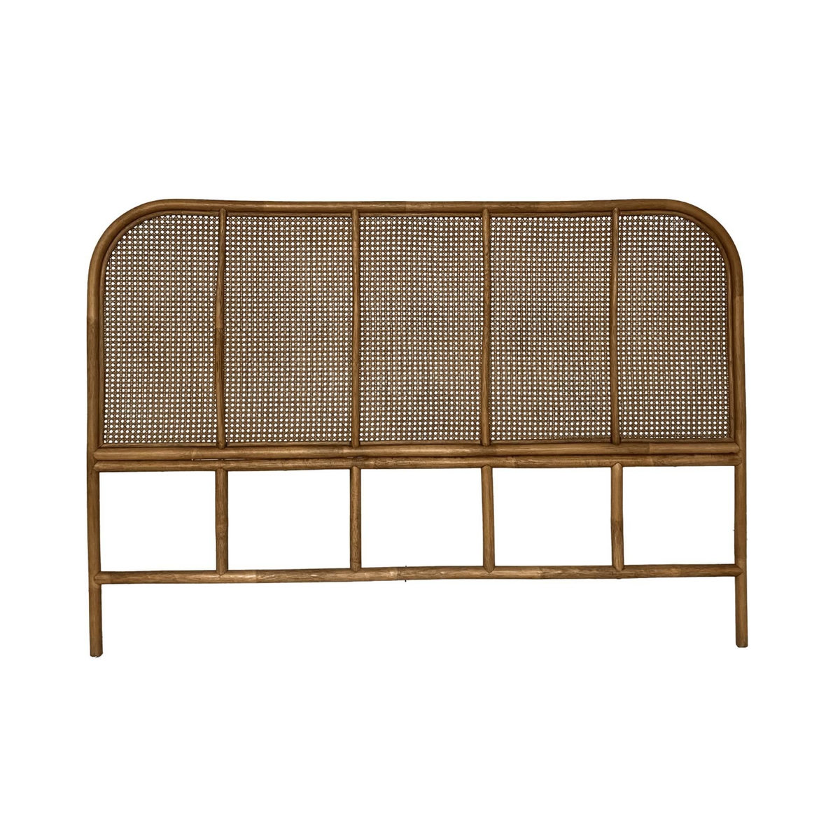 SWEEEK Tête de lit en rotin foncé et cannage, Sumatra