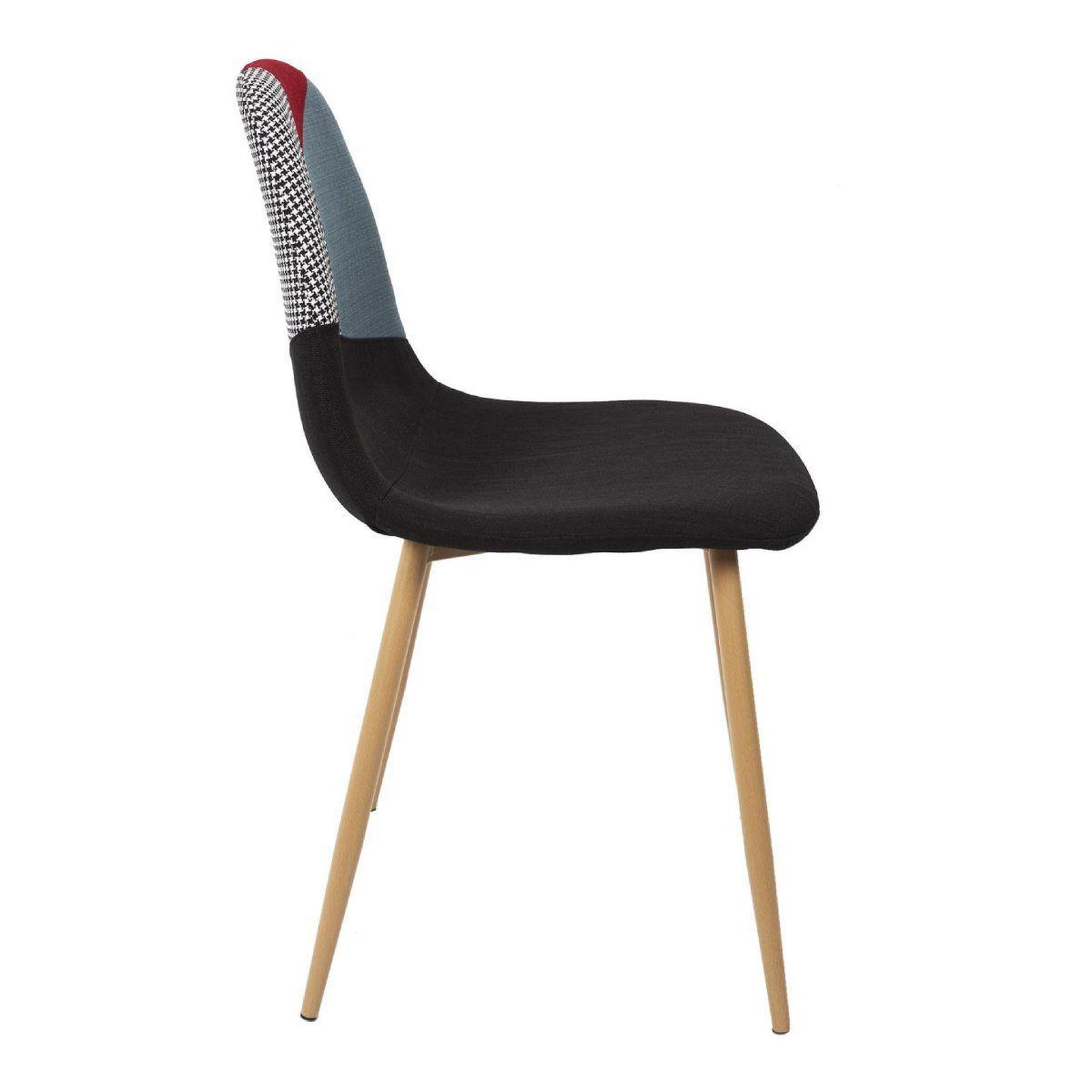 Voir la diapositive 2 : The Home Deco Factory Lot de 2 chaises patchwork  first  83cm multicolore