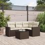 Voir la diapositive 1 : VIDAXL Salon de jardin avec coussins 5 pcs marron resine tressee