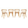 Voir la diapositive 1 : SWEEEK Lot de 4 chaises naturelles à barreaux en bois et contreplaqué. Paula. L 51 x P 53 x H 75cm