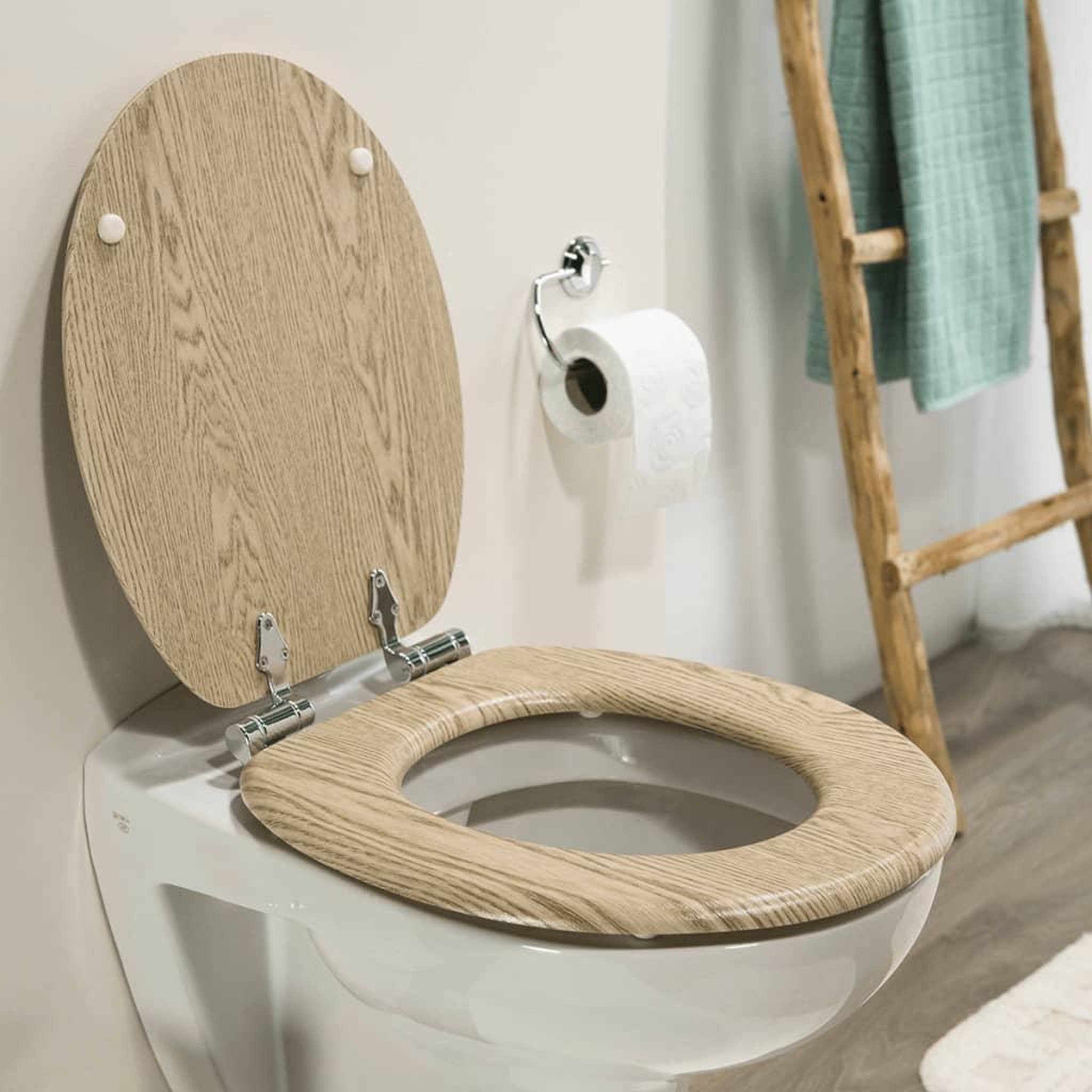 Voir la diapositive 1 : TIGER Tiger Abattant WC a fermeture en douceur Scaffold MDF Marron 252022546