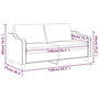 Voir la diapositive 6 : VIDAXL Canape a 2 places Gris clair 140 cm Tissu