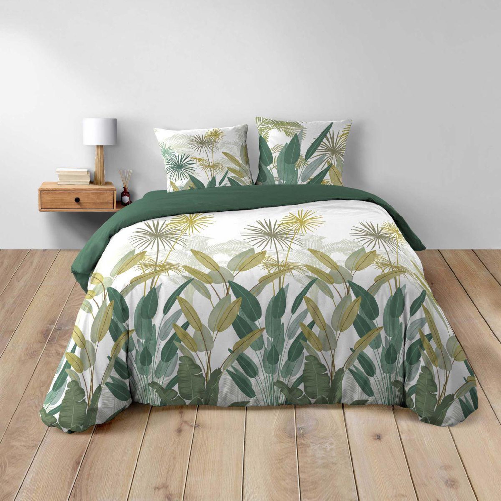 Voir la diapositive 5 : Douceur d'Intérieur Parure de lit 3 pièces  otika  240x220cm vert