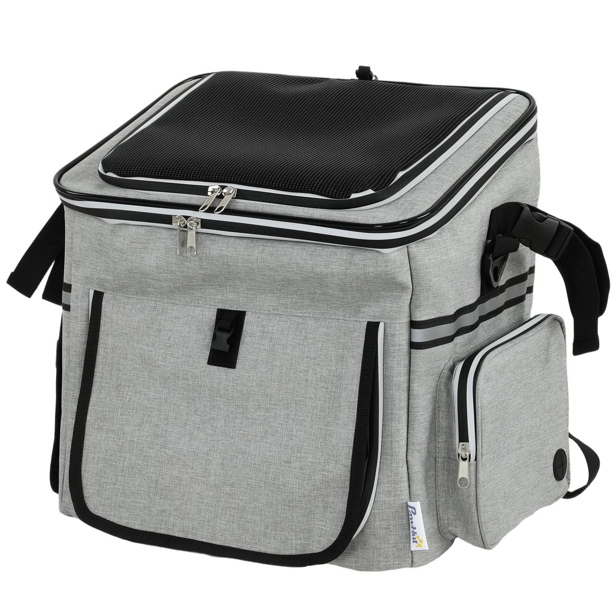 PAWHUT Panier de vélo avant pour chiens sac à dos sac bandoulière siège auto 4 en 1