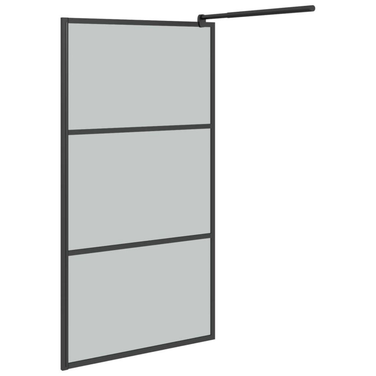 VIDAXL Paroi de douche 115x195 cm Verre ESG fonce Noir