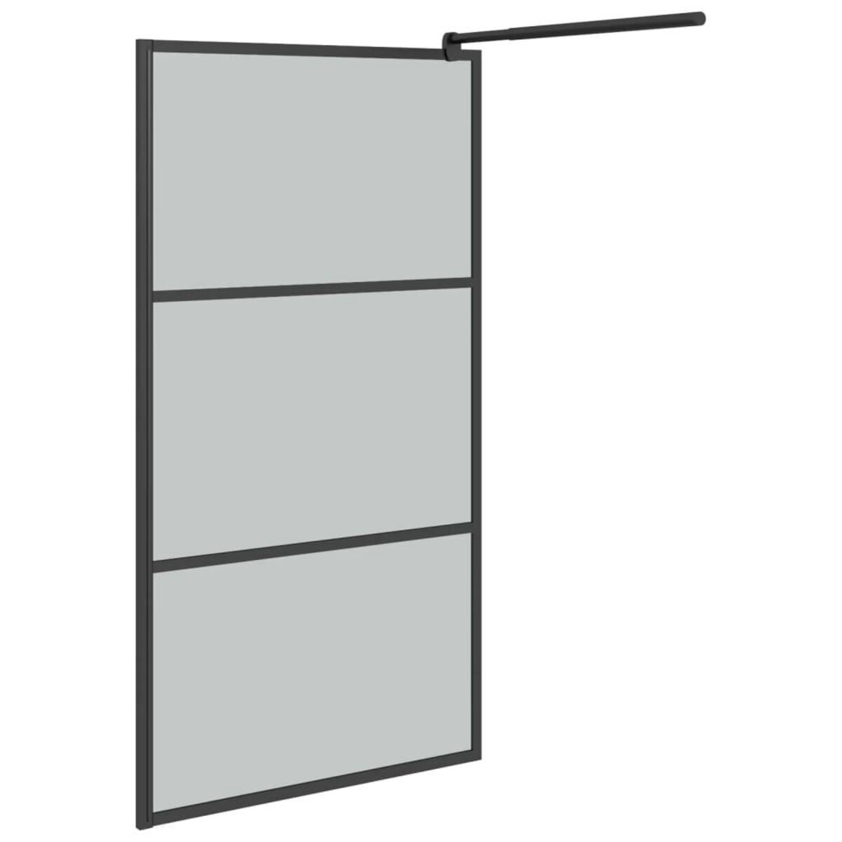 VIDAXL Paroi de douche 115x195 cm Verre ESG fonce Noir