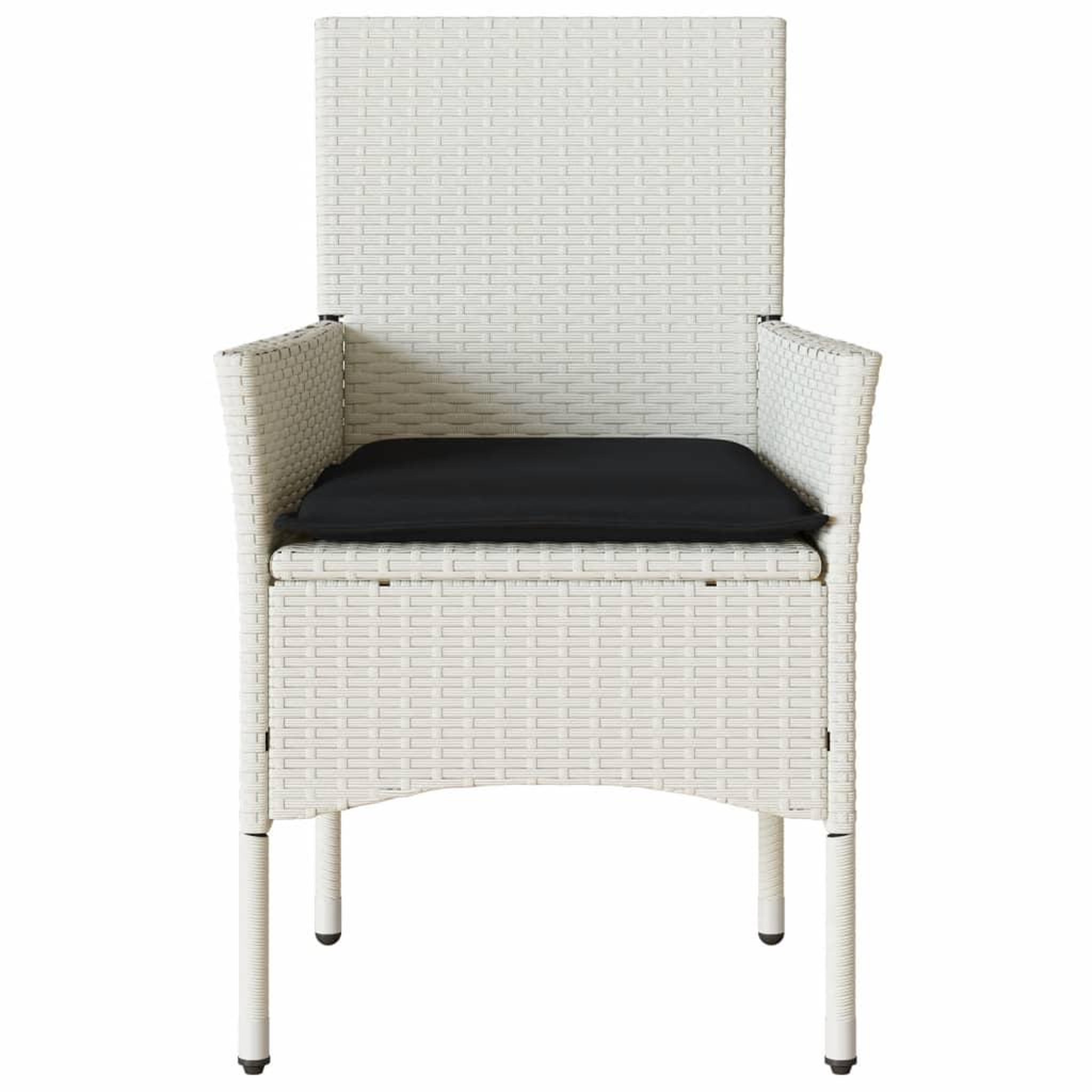 Voir la diapositive 5 : VIDAXL Chaises de jardin avec coussins lot de 2 blanc resine tressee