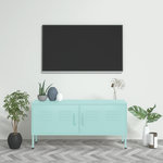 VIDAXL Meuble TV Vert menthe 105x35x50 cm Acier