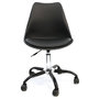 Voir la diapositive 2 : Paris Prix Lot de 2 Chaises à Roulettes  Kiruna  92cm Noir