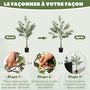 Voir la diapositive 5 : HOMCOM Olivier artificiel H.120 cm - grand réalisme - 450 feuilles en soie, 20 olives - mousse effet lichen pot inclus