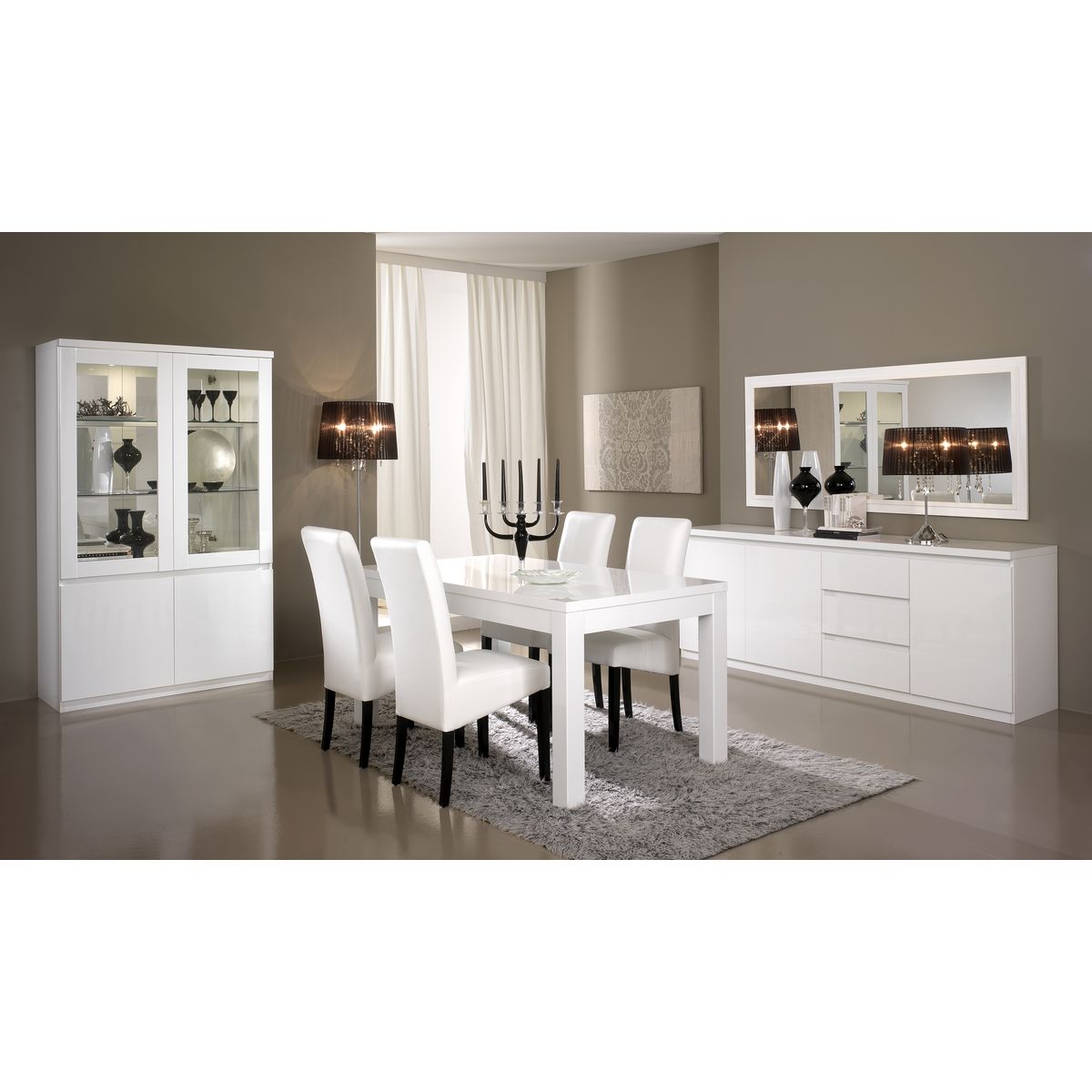 Buffet L220cm, 3 portes 3 tiroirs GENOVA