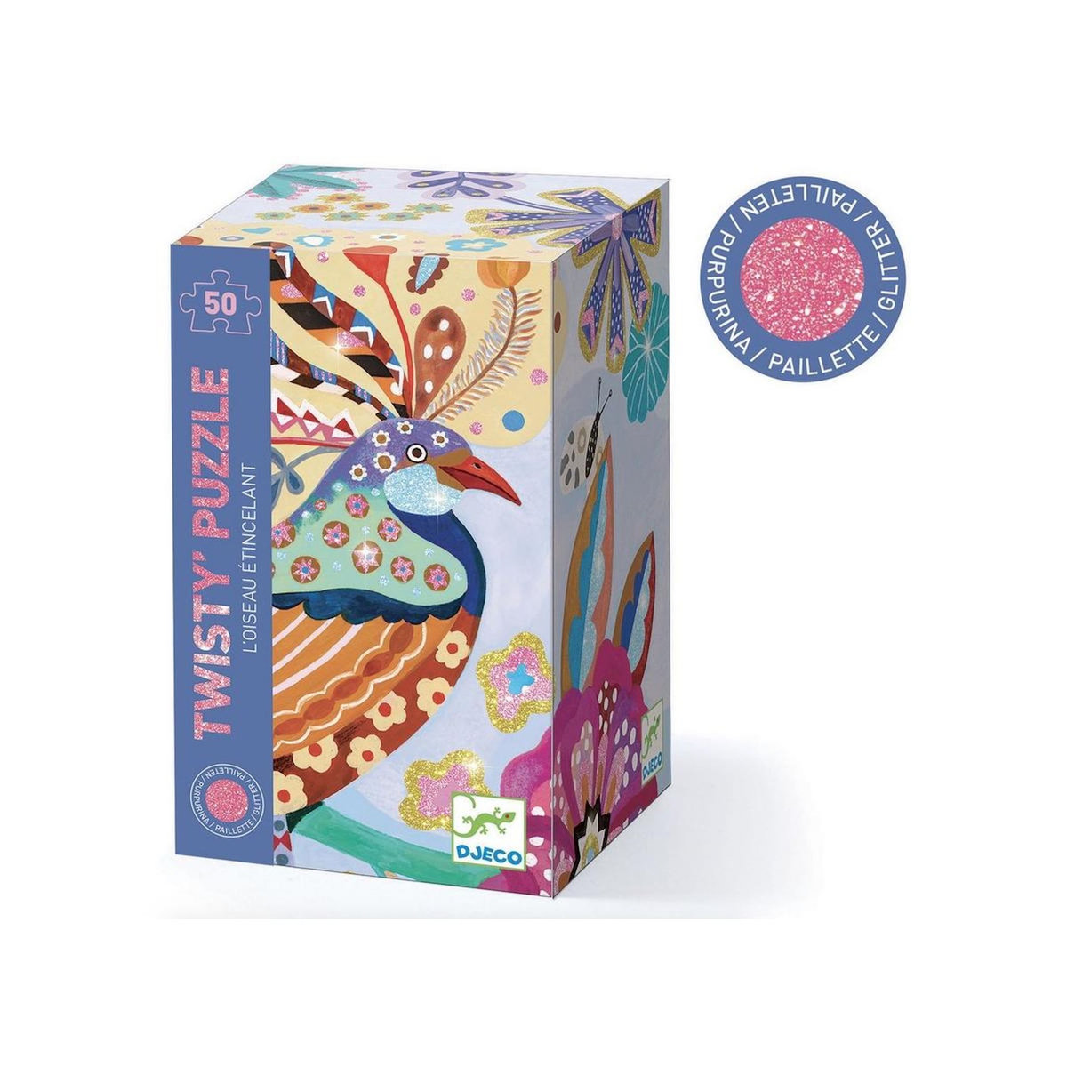 Djeco Wizzy puzzle l oiseau etincellant 50 pieces