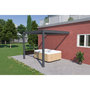Voir la diapositive 6 : Pergola Bioclimatique adossée 3x3 m - Anthracite - VS OmBREA®