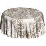 HABITABLE Nappe en toile cirée rectangulaire carreaux Azulejos. Coloris disponibles : Beige