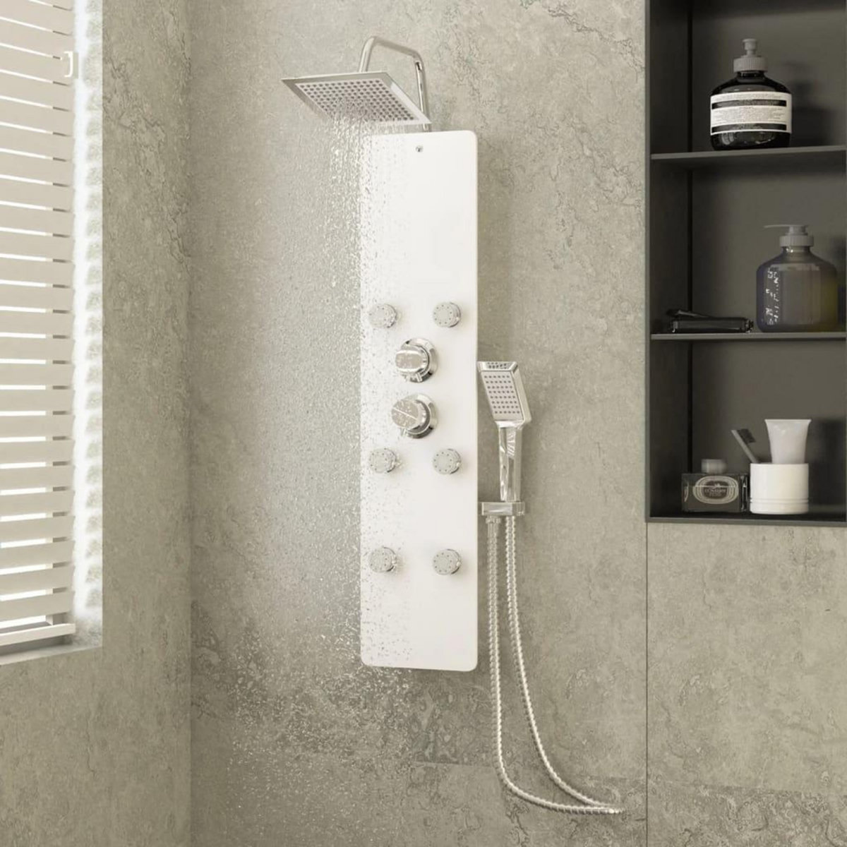 VIDAXL Panneau de douche Verre 25x47,5x130 cm Blanc