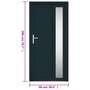 Voir la diapositive 6 : VIDAXL Porte d'entree anthracite 98x200 cm PVC