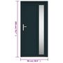 Voir la diapositive 6 : VIDAXL Porte d'entree anthracite 98x200 cm PVC