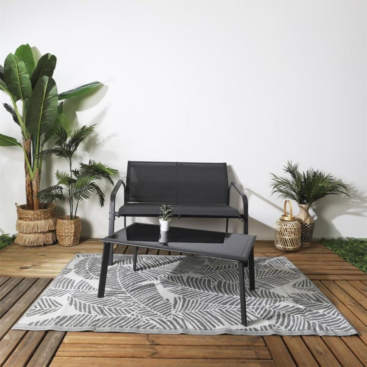 The Home Deco Factory Tapis intérieur extérieur à motifs 120x180 vert