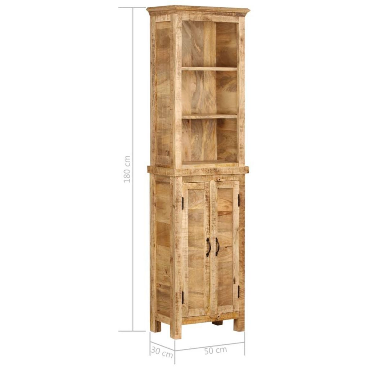 VIDAXL Bibliotheque 50 x 30 x 180 cm Bois massif de manguier