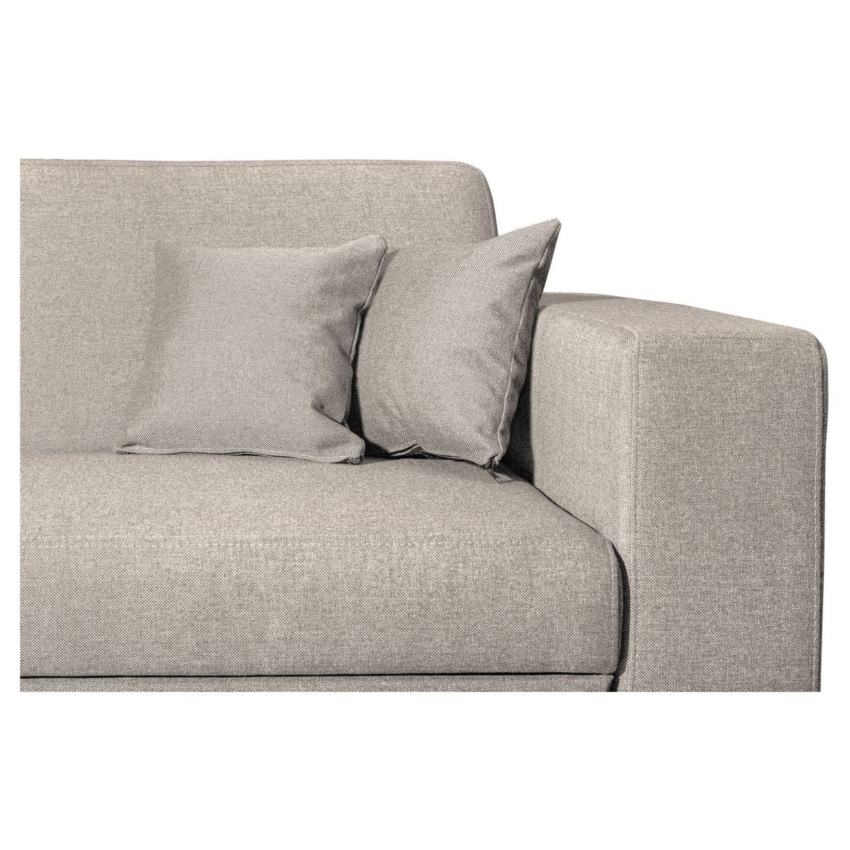 Canapé d'angle gauche convertible  4 places avec coffre tissu CARIBEA