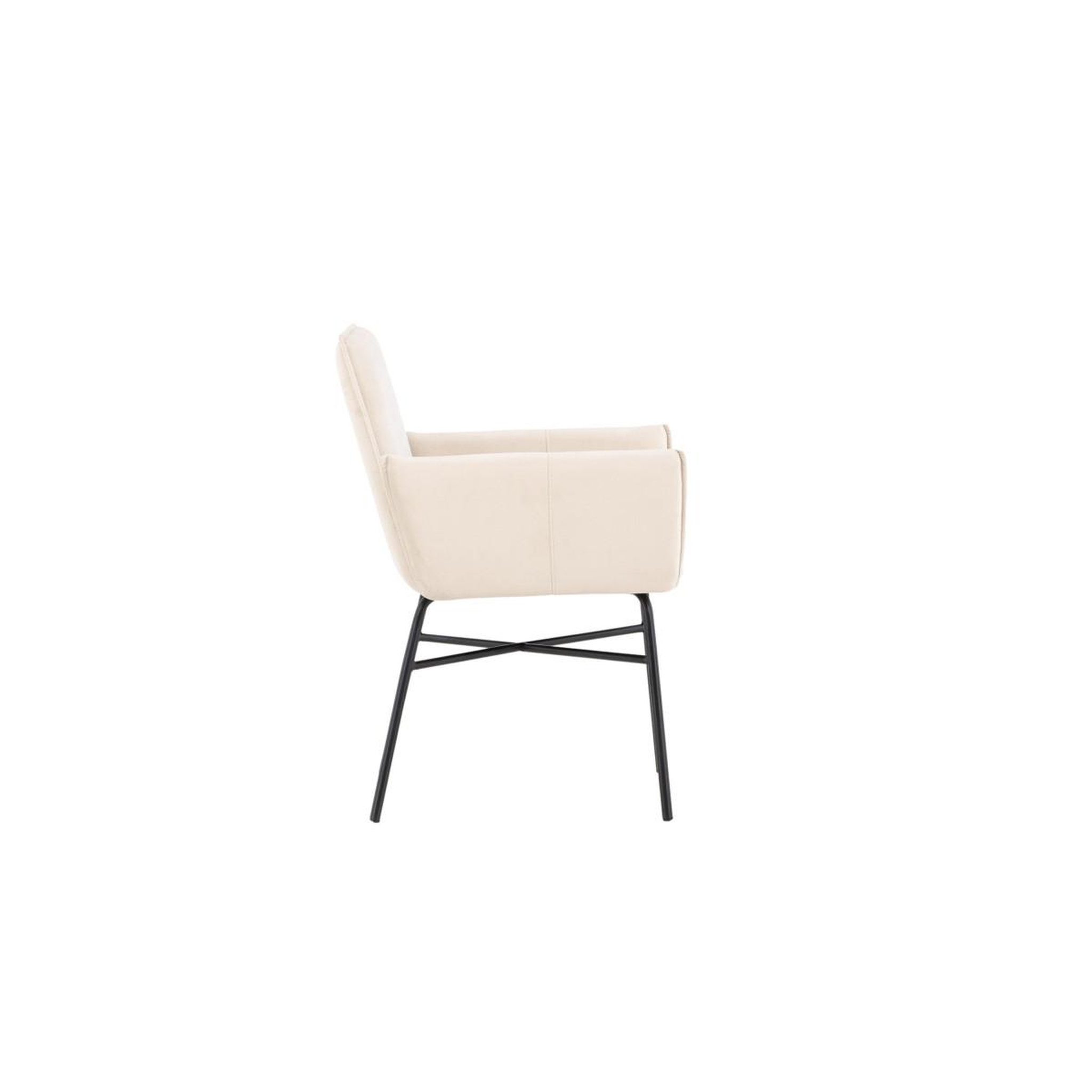 Voir la diapositive 4 : Paris Prix Chaise design en velours  petra  86cm beige