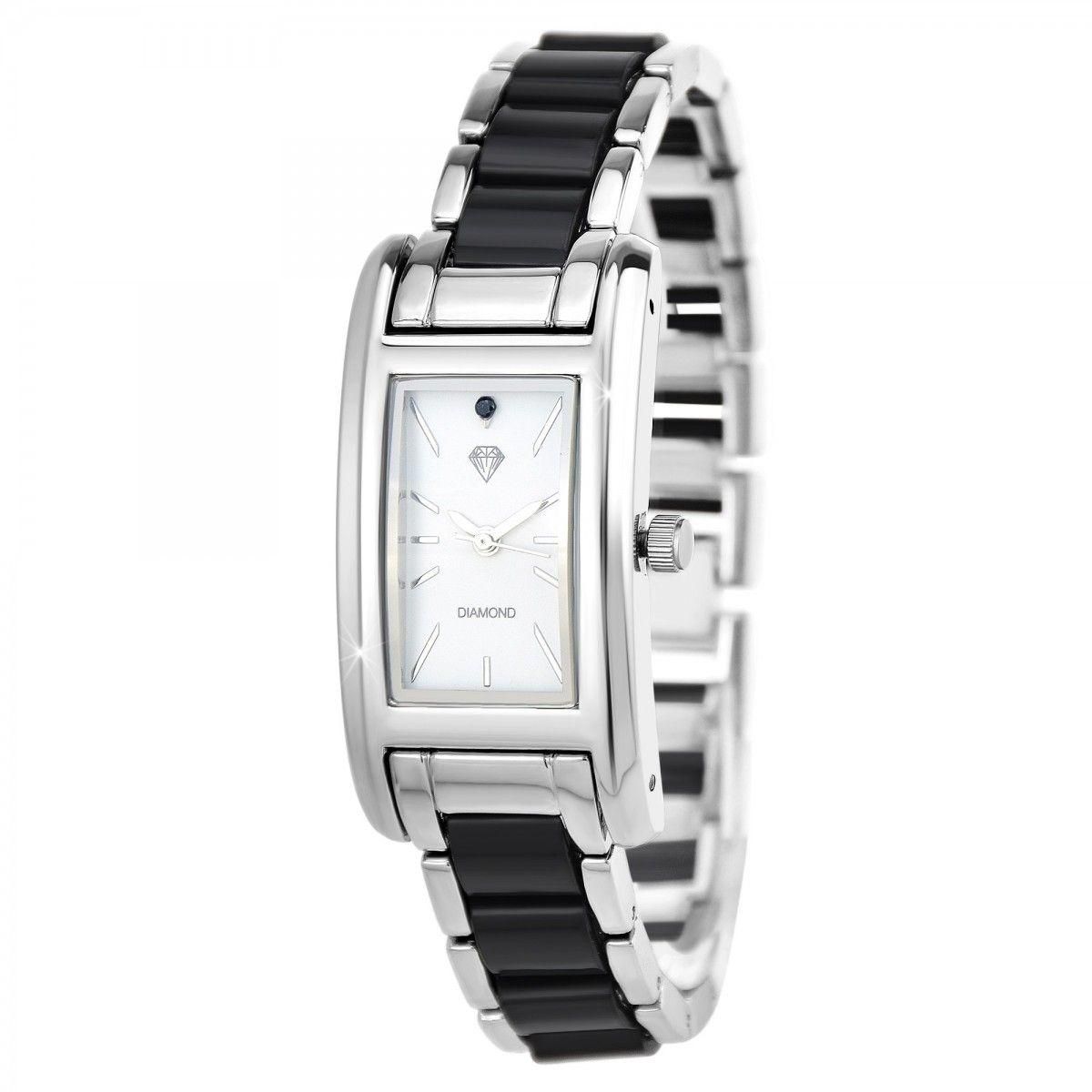 SC CRYSTAL Montre Alma élégante SC Crystal ornée d'un véritable diamant