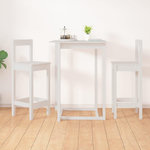 VIDAXL Chaises de bar lot de 2 blanc 40x41,5x112 cm bois de pin solide