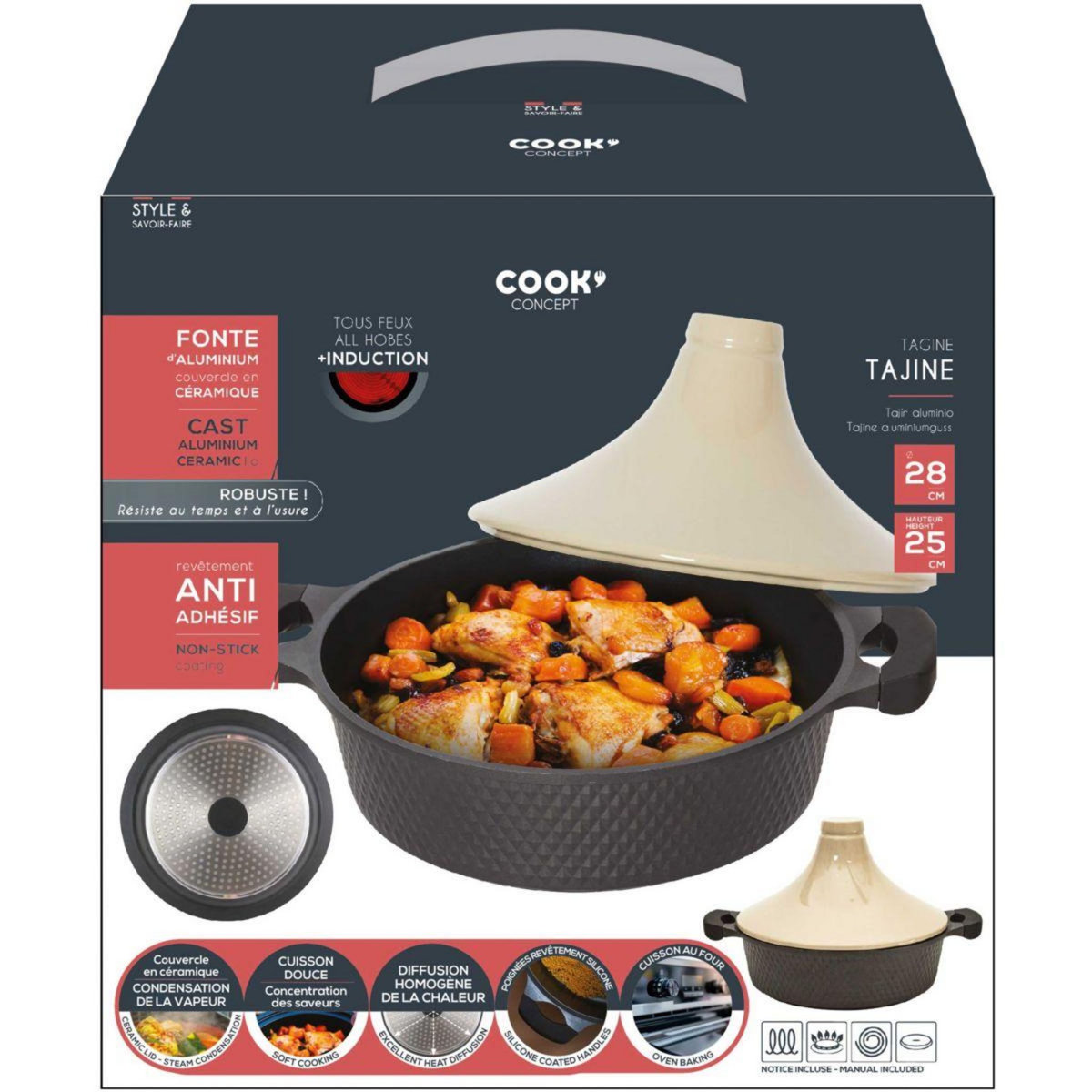 COOK CONCEPT Tajine 28cm induction