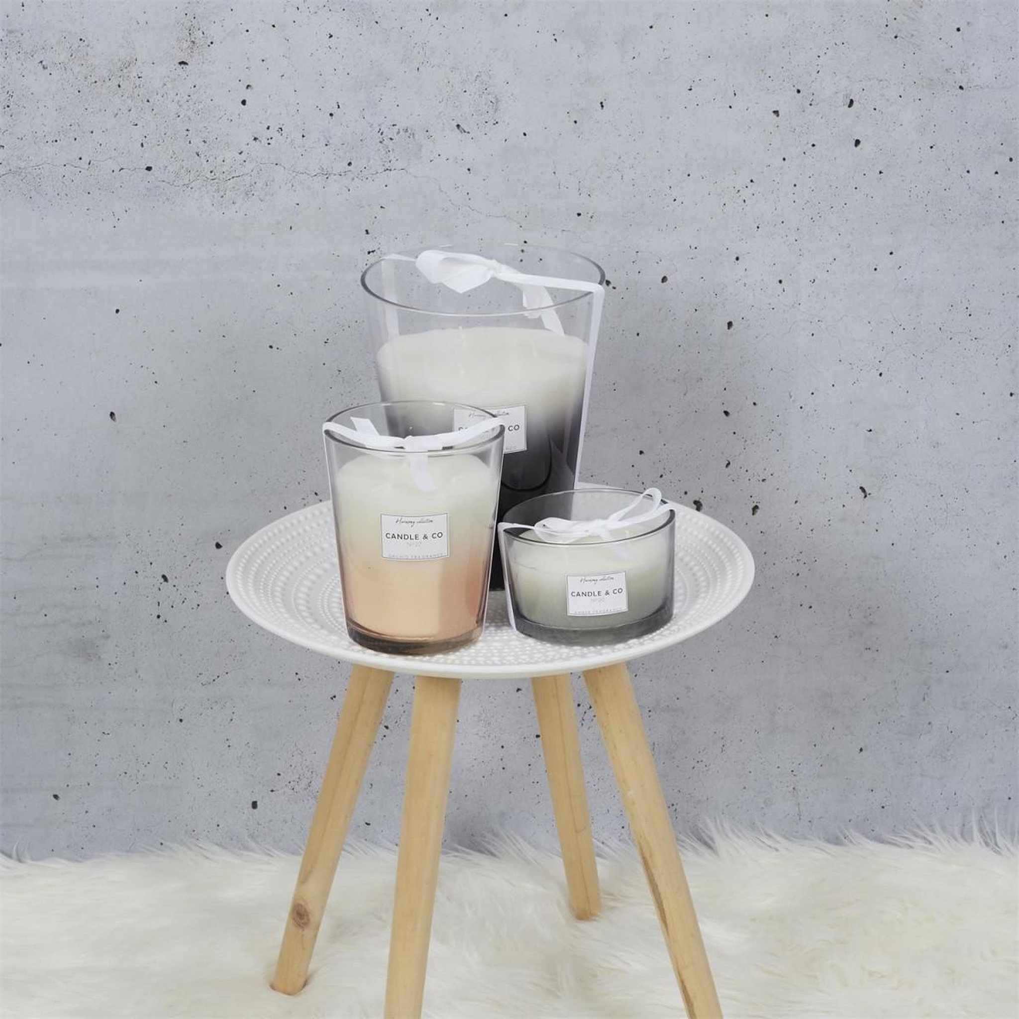 Voir la diapositive 2 : The Home Deco Factory Bougie Parfumée 3 Mèches  Harmony  16cm Linge Frais