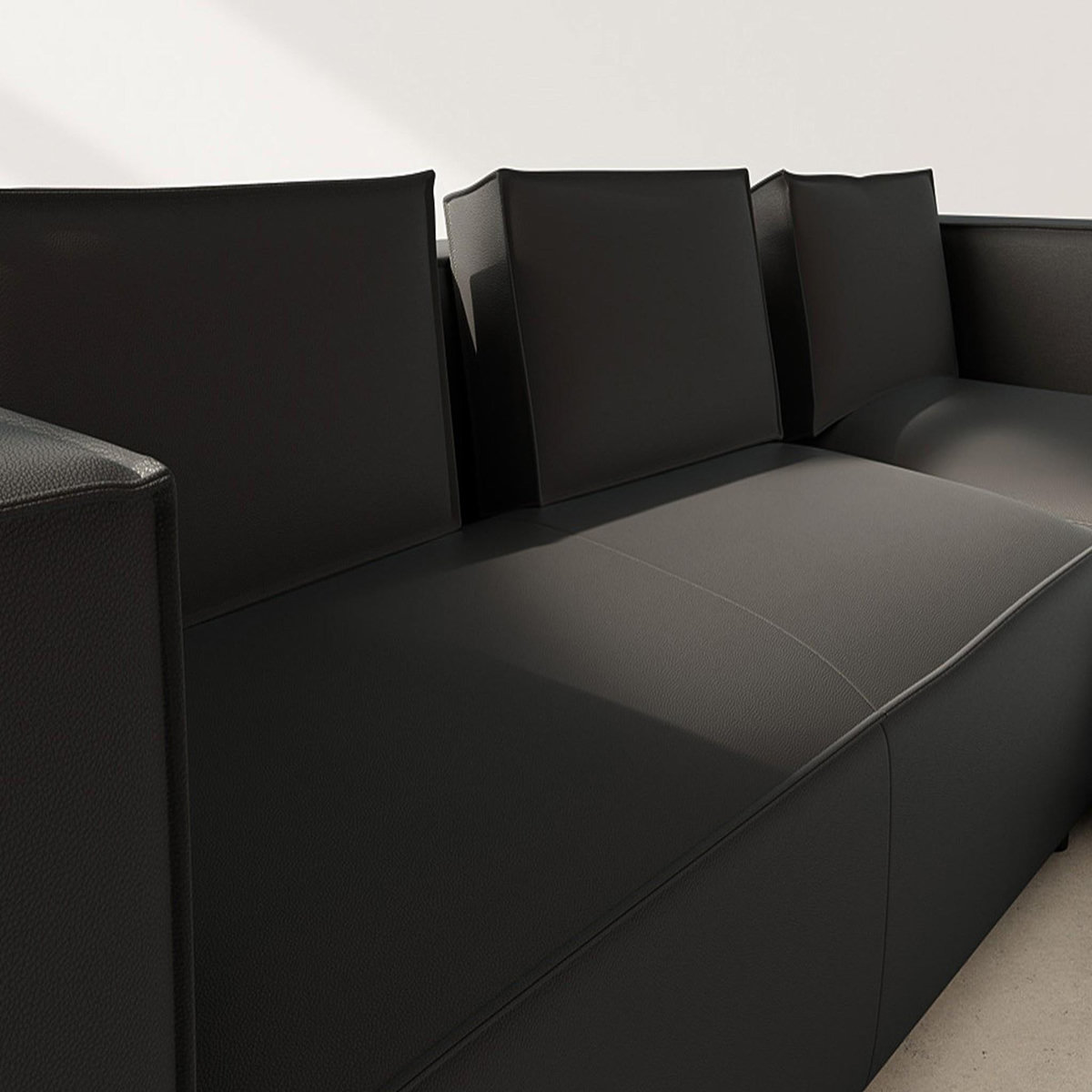 LISA DESIGN Stella - canapé d'angle droit 4 places en simili