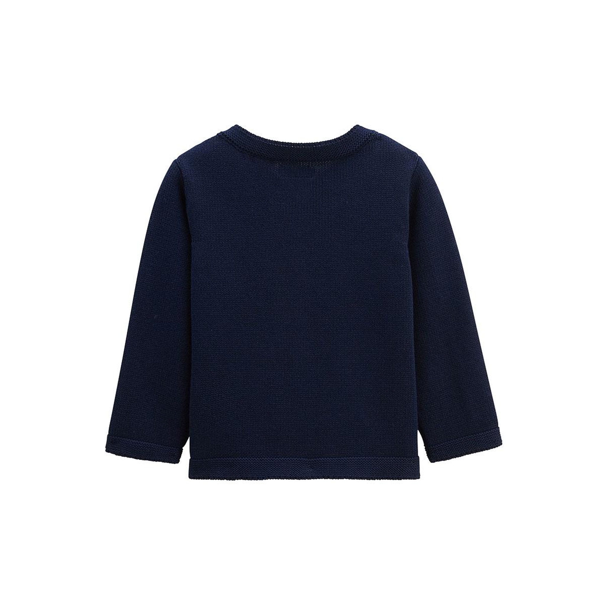 Voir la diapositive 2 : Petit Béguin Gilet enfant en tricot céleste