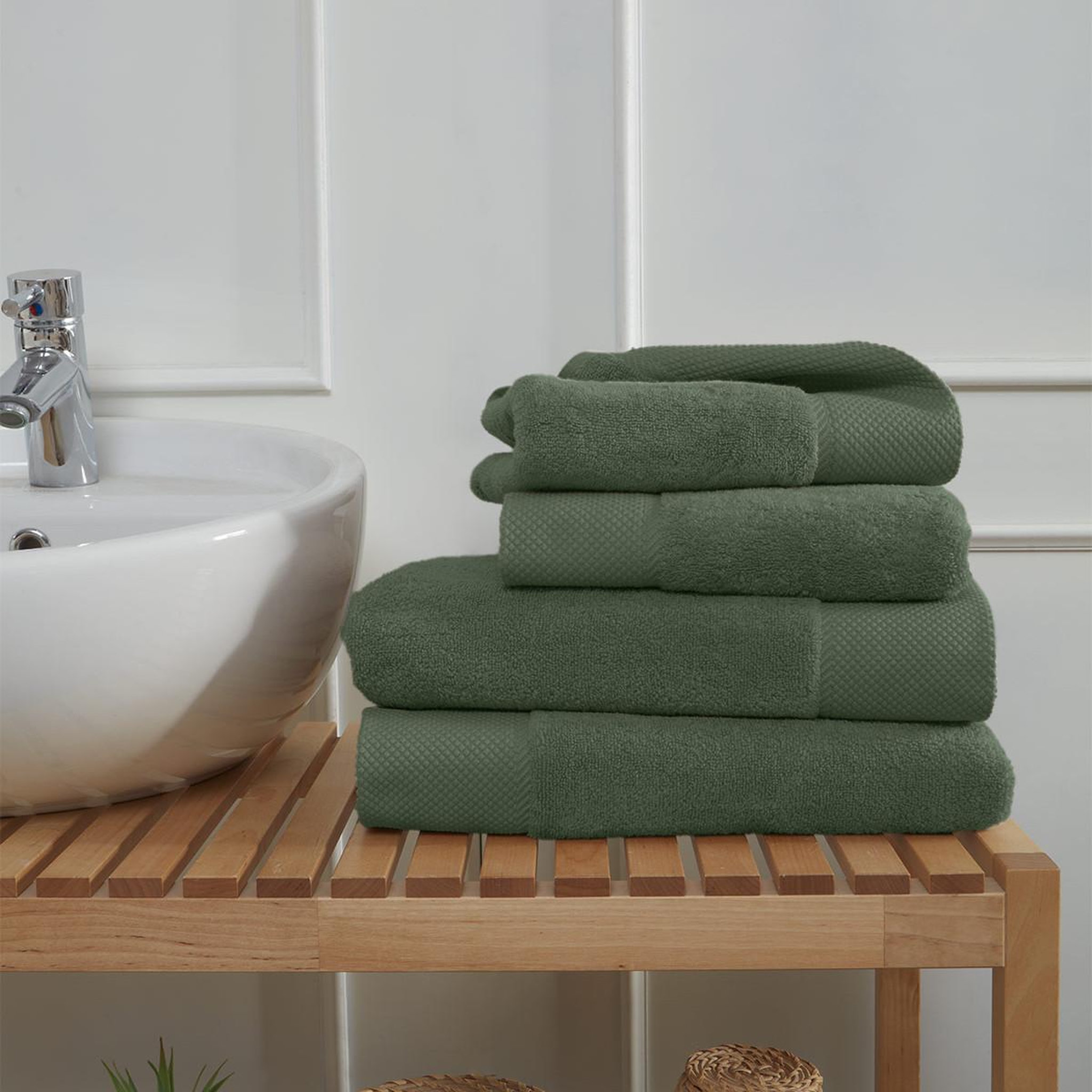 Voir la diapositive 6 : Sensei Maison Ensemble de bain 4 pièces Zéro Twist SENSOFT (2 draps de bain + 2 serviettes)