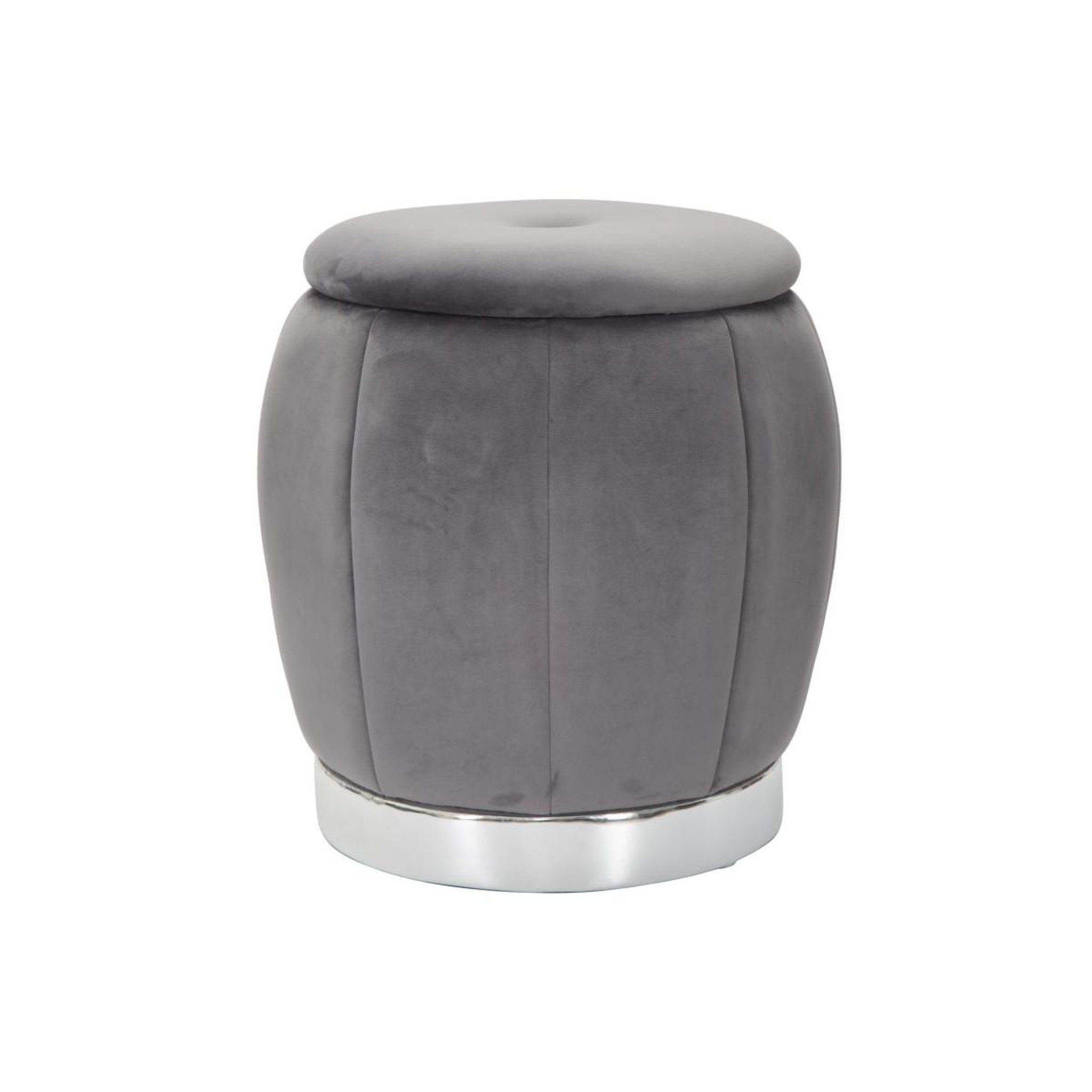 Paris Prix Pouf coffre rangement  paris  gris foncé & argent
