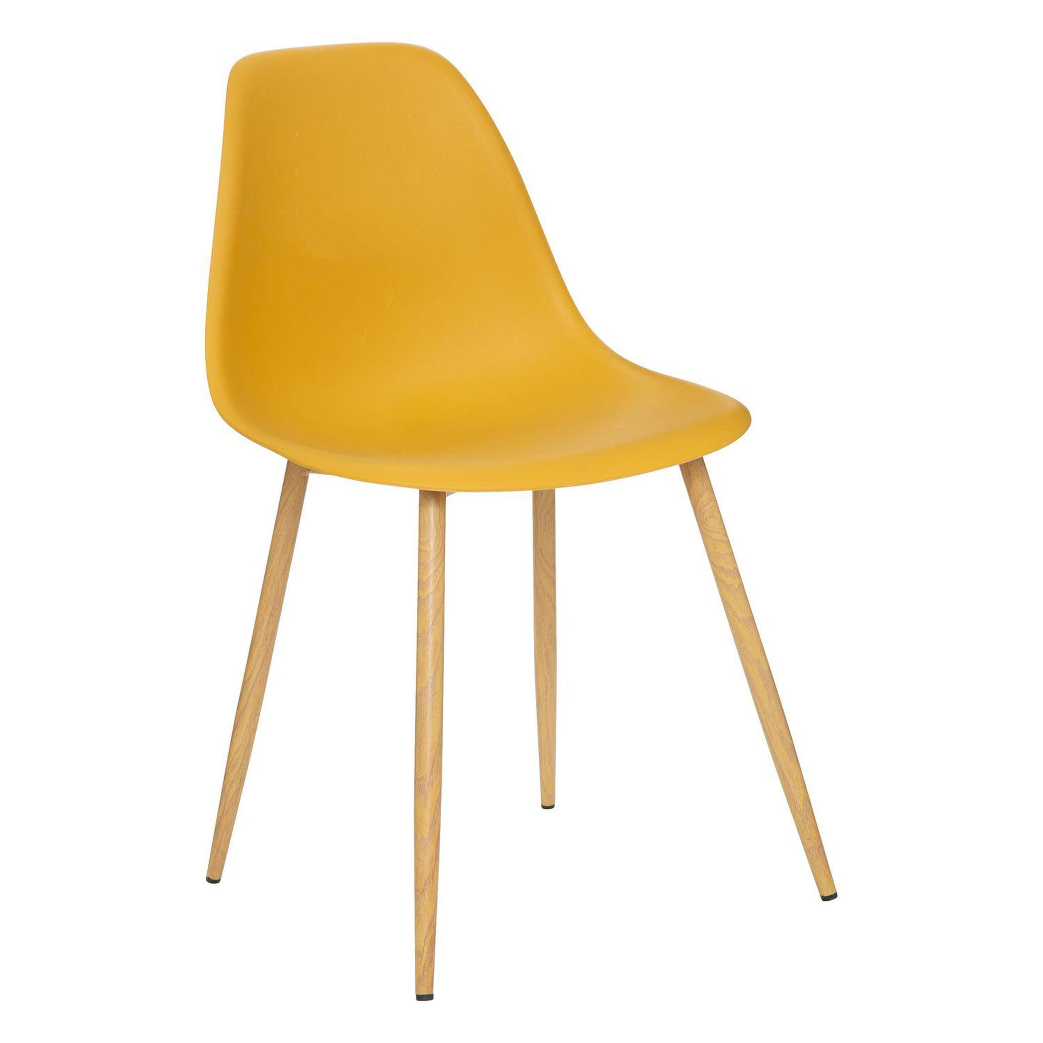 Voir la diapositive 2 : TOILINUX Lot de 6 chaises scandinave et pieds métal effet bois taho