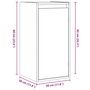 Voir la diapositive 6 : VIDAXL Armoires murales 2 pcs 30x30x100 cm Bois de pin massif