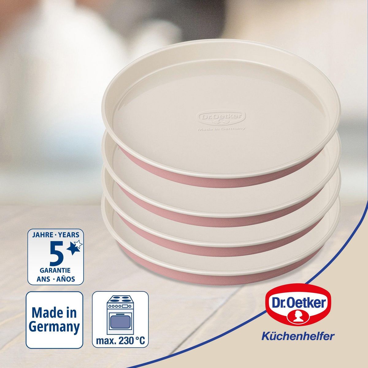 DR.OETKER Set 4 moules pour gâteaux à étages 17 cm Dr. Oetker Rétro