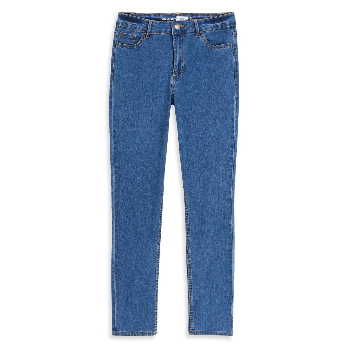INEXTENSO Jean slim bleu femme