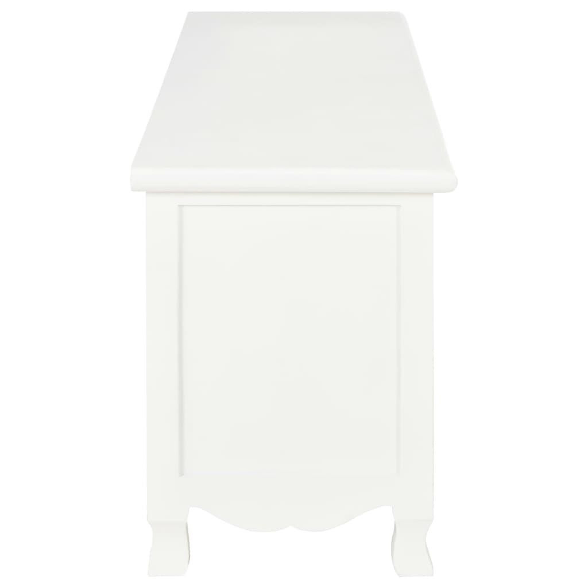 Voir la diapositive 4 : VIDAXL Meuble TV Blanc 120x30x40 cm Bois