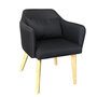 Voir la diapositive 3 : Paris Prix Lot de 20 Fauteuils en Tissu  Delante  67cm Noir
