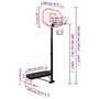 Voir la diapositive 6 : VIDAXL Support de basket-ball Blanc 258-363 cm Polyethylene