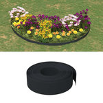 VIDAXL Bordures de jardin 2 pcs noir 10 m 15 cm polyethylene