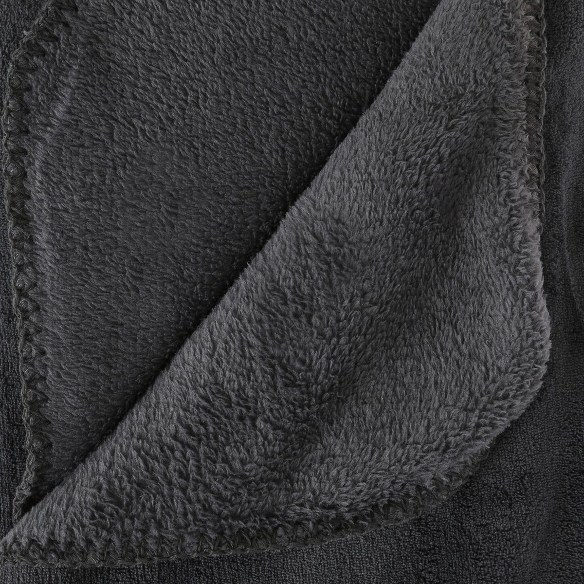 ATMOSPHERA Plaid en microfibre - 180 x 230 cm - Gris