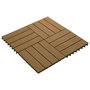 Voir la diapositive 2 : VIDAXL Carreau de terrasse en relief 11 pcs WPC 30x30 cm 1 m^2