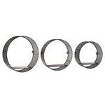 ATMOSPHERA Lot de 3 Étagères Murales en Métal  Perf  35cm Noir