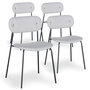 Voir la diapositive 2 : Paris Prix Lot de 4 Chaises Design  Tyler  80cm Gris