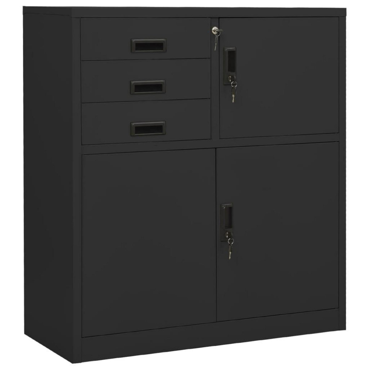 VIDAXL Armoire de bureau Anthracite 90x40x102 cm Acier
